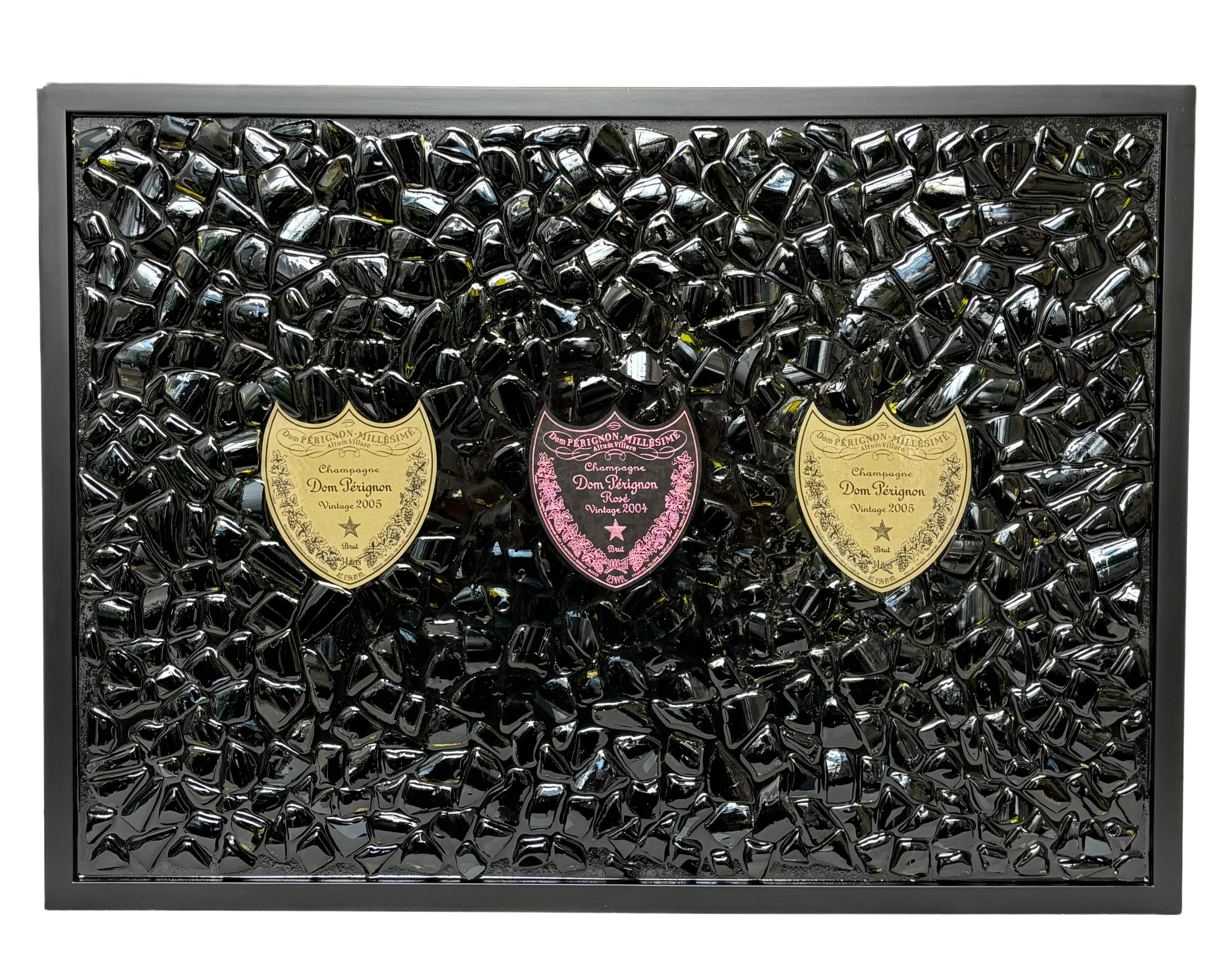Cadre Triple Jéroboam Dom Pérignon brut 2005 & Rosé 2004