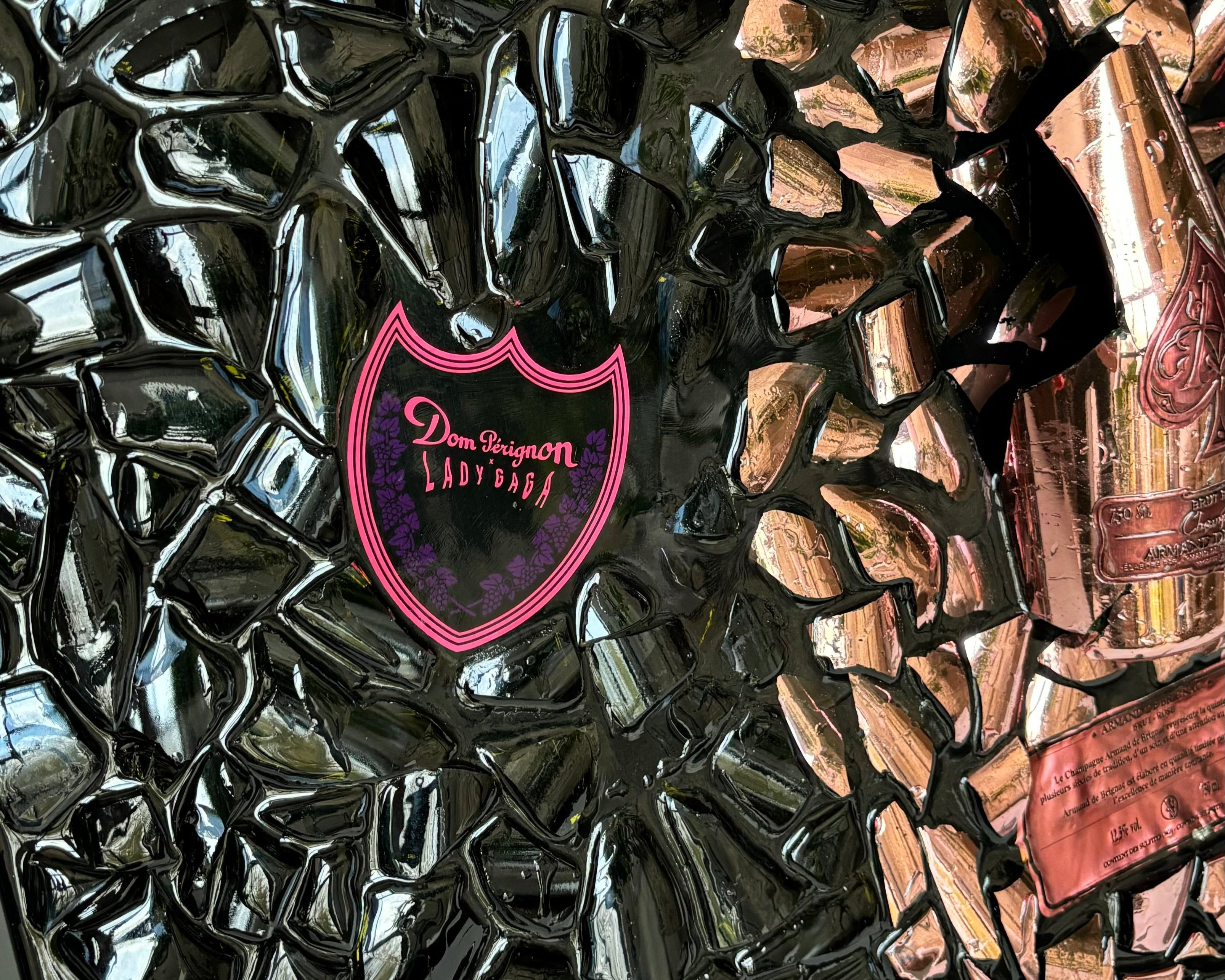 Cadre mixte Dom pérignon rosé lady gaga Luminous x Armand de Brignac rosé